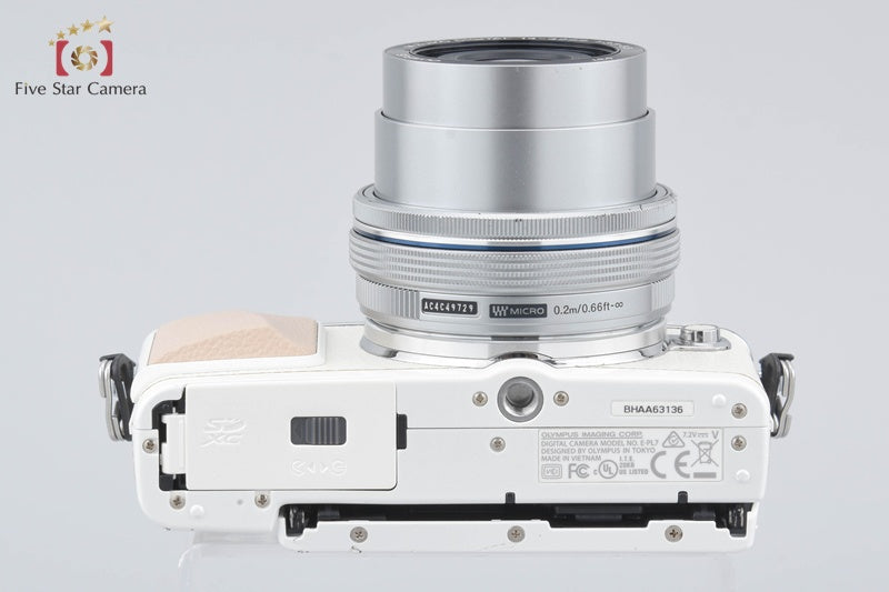 "Shutter count 2,525" Olympus PEN Lite E-PL7 White 16.1 MP 14-42 Lens