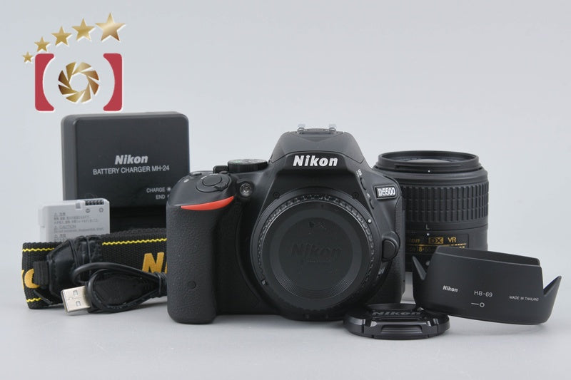 "Shutter count 3,335" Nikon D5500 Black 24.2 MP DSLR Camera 18-55 VR II Lens