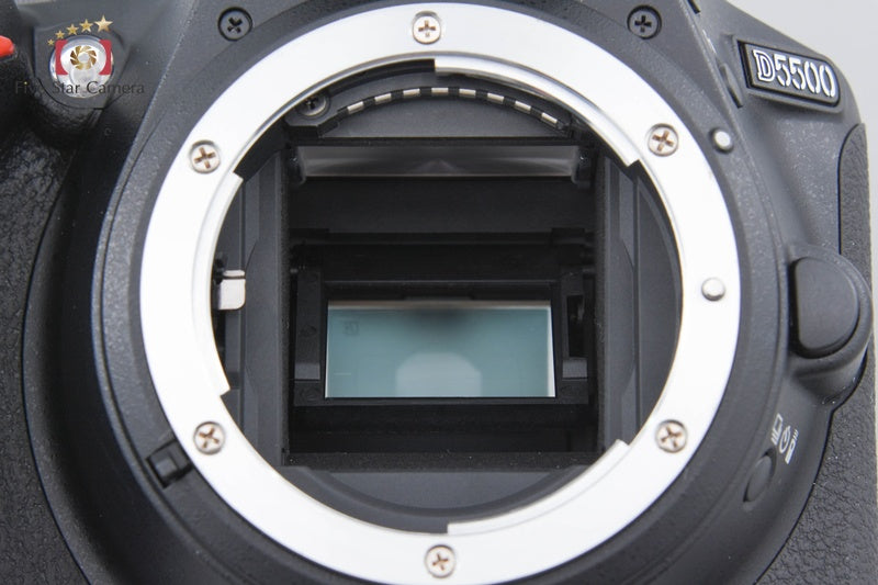 "Shutter count 3,335" Nikon D5500 Black 24.2 MP DSLR Camera 18-55 VR II Lens
