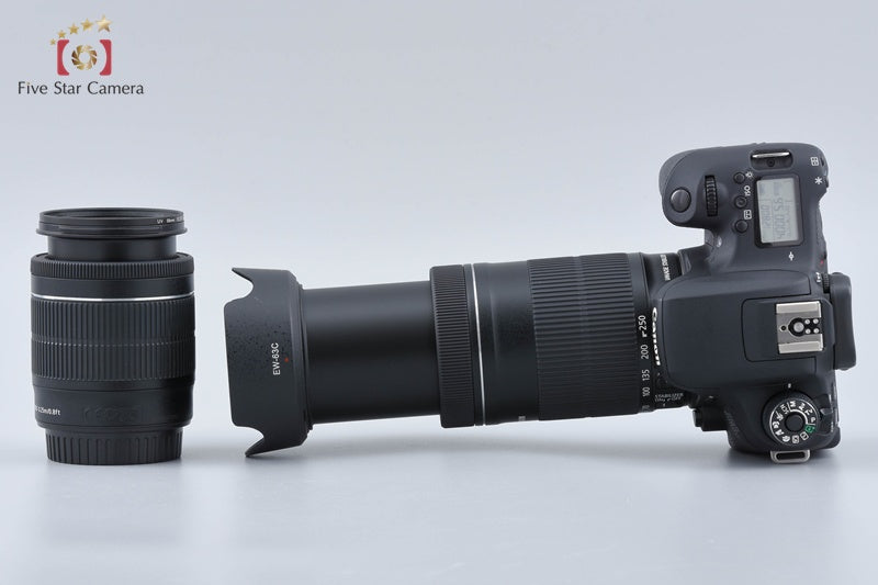 Canon EOS 8000D / Rebel T6s / 760D 24.2 MP EF-S 18-55 55-250 Lenses w/ Box