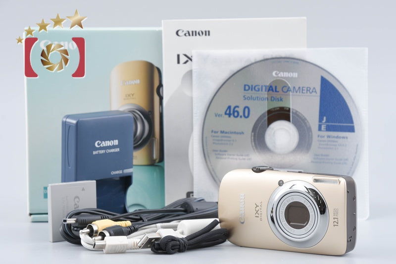 Canon IXY Digital 510 IS Gold 12.1 MP Digital Camera w/ Box