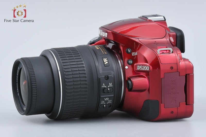 Nikon D5200 Red 24.1 MP DSLR Camera 18-55 VR Lens