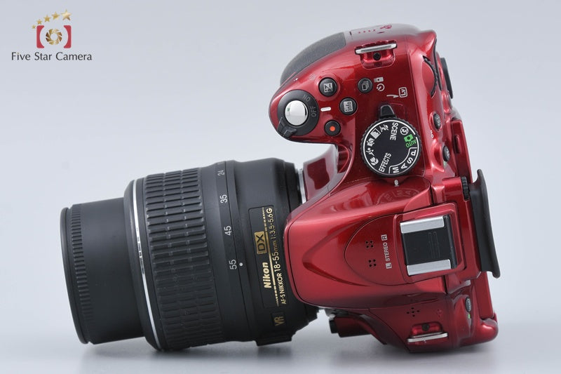 Nikon D5200 Red 24.1 MP DSLR Camera 18-55 VR Lens