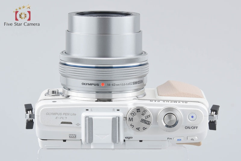 "Count 1,603" Olympus PEN Lite E-PL7 White 16.1 MP 14-42 Lens
