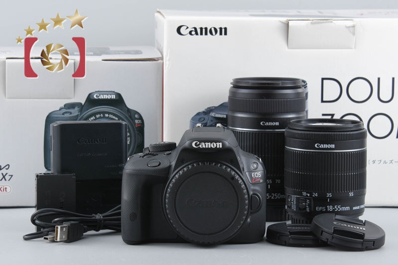 "Count 5,097" Canon EOS Kiss X7 / Rebel SL1 / 100D 18.0 MP 18-55 55-250 Lenses
