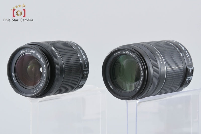 "Count 5,097" Canon EOS Kiss X7 / Rebel SL1 / 100D 18.0 MP 18-55 55-250 Lenses