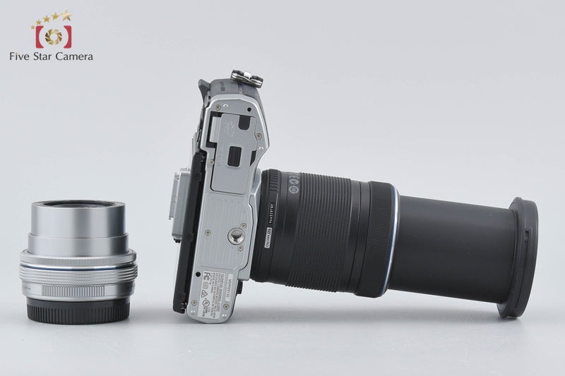 "Count 890" Olympus OM-D E-M10 Silver 16.1 MP 14-42 40-150 Lenses