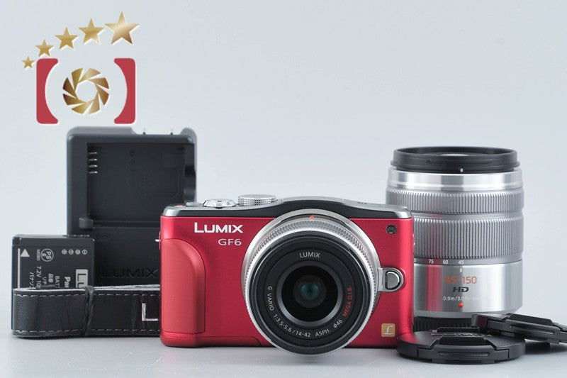 パナソニック LUMIX DMC-GF6 14-42 45-150 #20983 Panasonic LUMIX DMC-GF6 Red 16.0 MP 14-42 45-150 Lenses [Japanese Lang