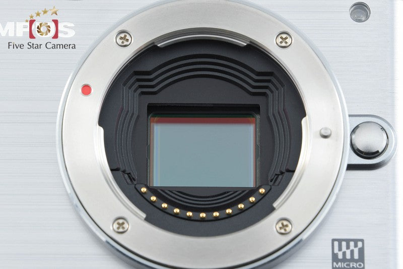 "Count 2,144" Olympus PEN Lite E-PL3 Silver 12.3 MP 14-42 40-150 Lenses