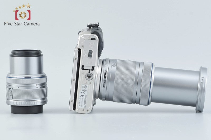 "Count 500" Olympus PEN Lite E-PL5 Silver 16.5 MP 14-42 40-150 Lenses