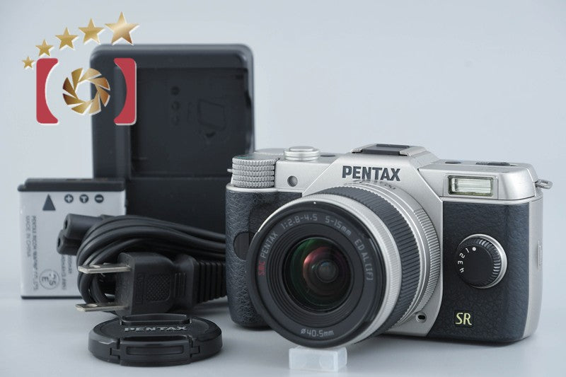 "Shutter count 2,597" PENTAX Q7 Silver 12.4 MP Digital Camera 5-15 Lens