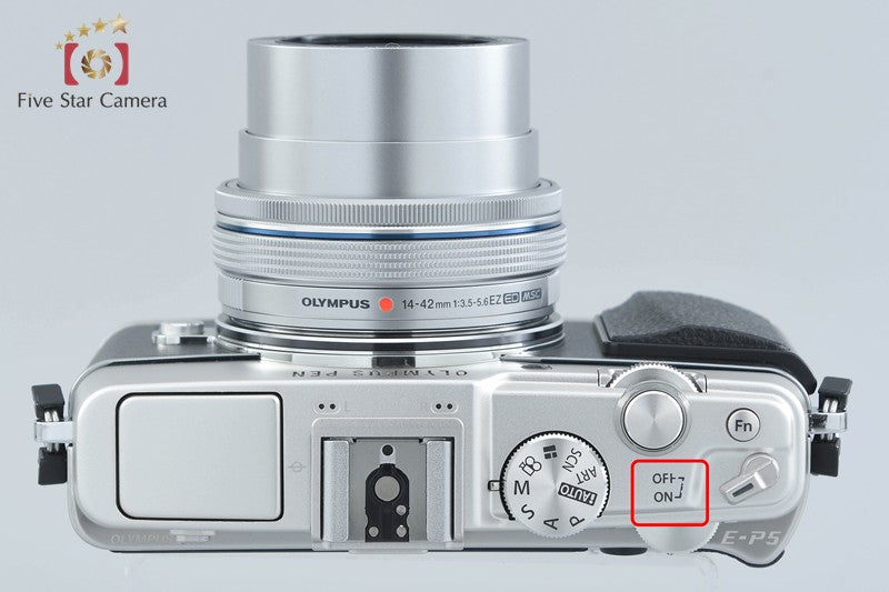 Olympus PEN E-P5 Silver 16.1 MP Mirrorless Camera 14-42 Lens
