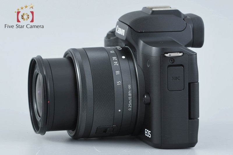 Canon EOS Kiss M2 Black 24.1 MP EF-M 15-45 IS STM Lens
