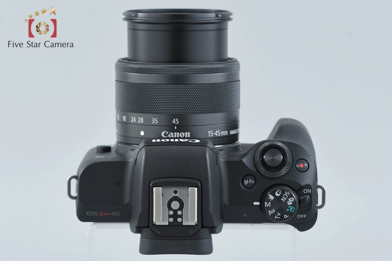 Canon EOS Kiss M2 Black 24.1 MP EF-M 15-45 IS STM Lens