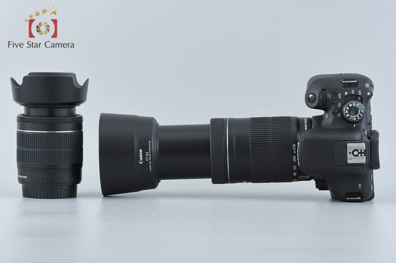 "Count 1,840" Canon EOS Kiss X8i / Rebel T6i / 750D 24.2 MP 18-55 55-250 Lens