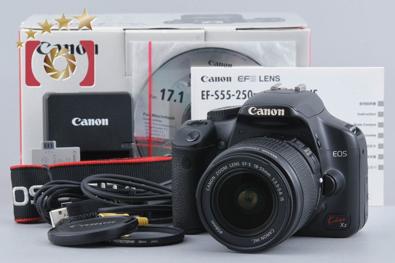 Canon EOS Kiss X2 / Digital Rebel XSi / 450D DSLR 12.2 MP 18-55 IS Lens w/ Box