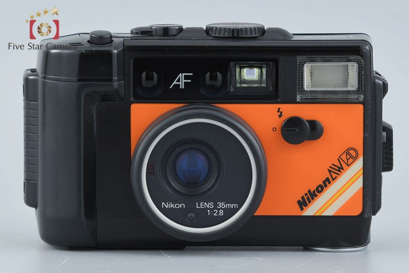 Nikon L35 AW AD Orange 35mm Point & Shoot Film Camera w/ Box