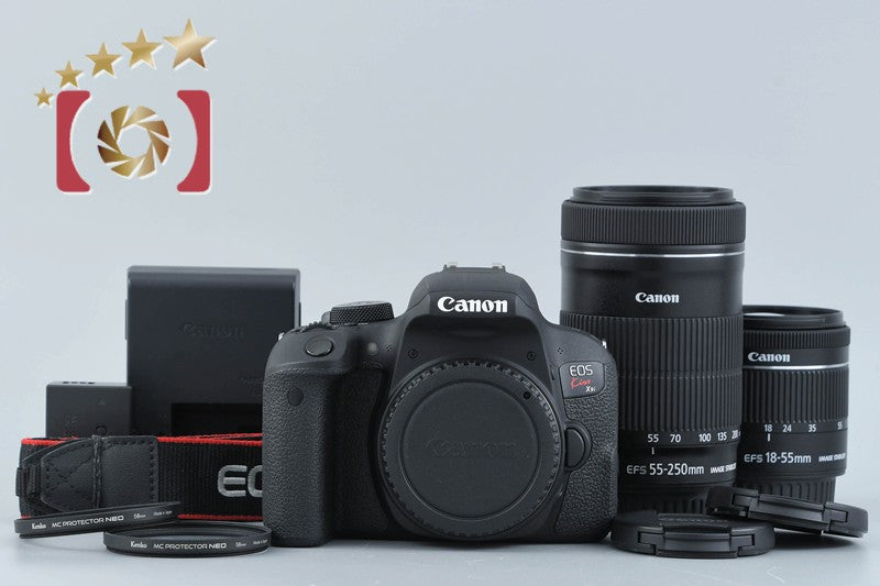 "Count 2,684" Canon EOS Kiss X9i / Rebel T7i / 800D 24.2 MP 18-55 55-250 Lenses