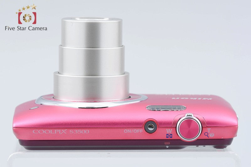 Nikon COOLPIX S3500 Strawberry Pink 20.0 MP Digital Camera w/ Box