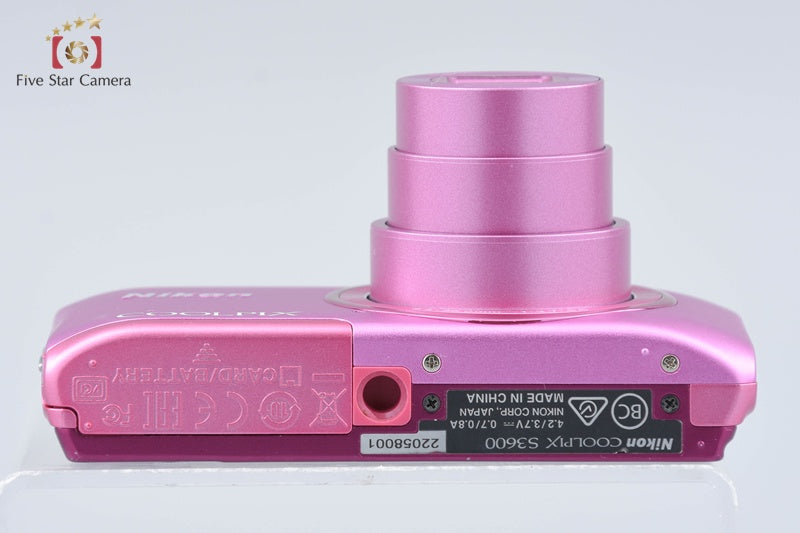 Nikon COOLPIX S3600 Azalea Pink 20.0 MP Digital Camera