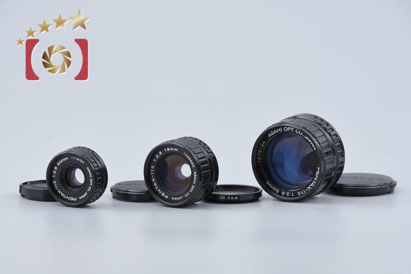 Pentax 110 18mm f/2.8 + 24mm f/2.8 + 50mm f/2.8