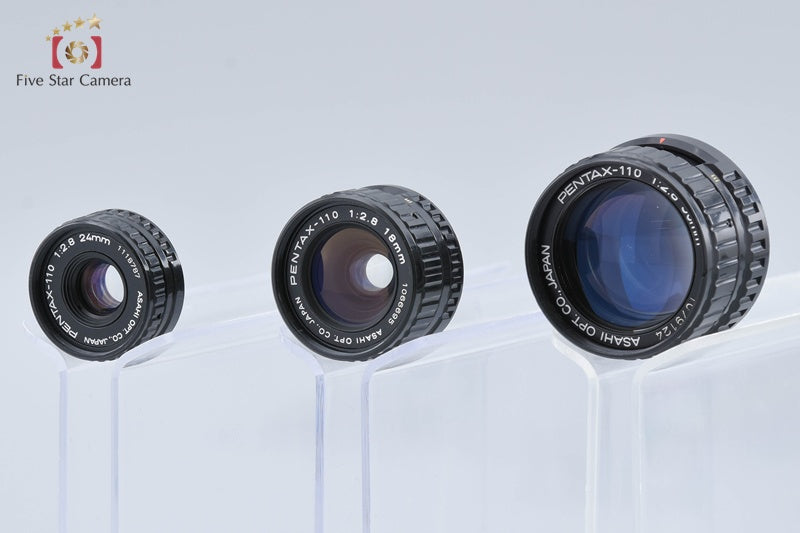 Pentax 110 18mm f/2.8 + 24mm f/2.8 + 50mm f/2.8
