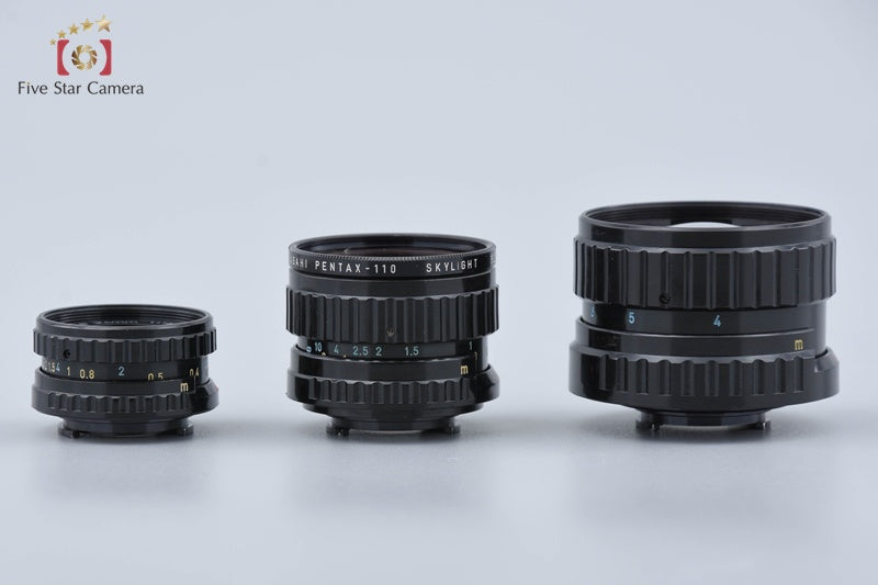 Pentax 110 18mm f/2.8 + 24mm f/2.8 + 50mm f/2.8