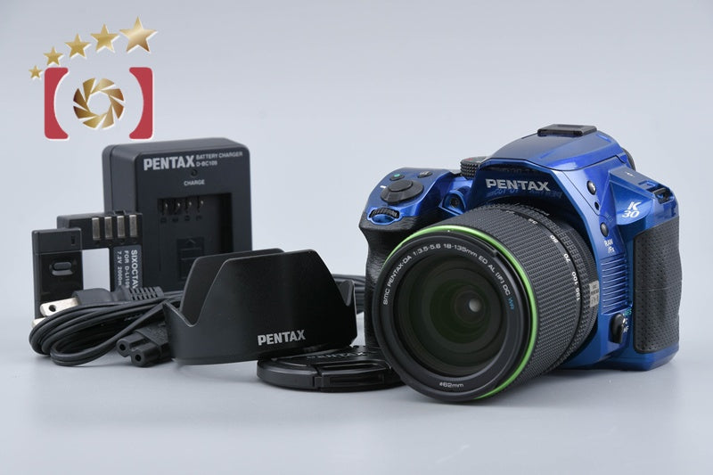 PENTAX K-30 Crystal Blue 16.3 MP DSLR Camera 18-135 Lens