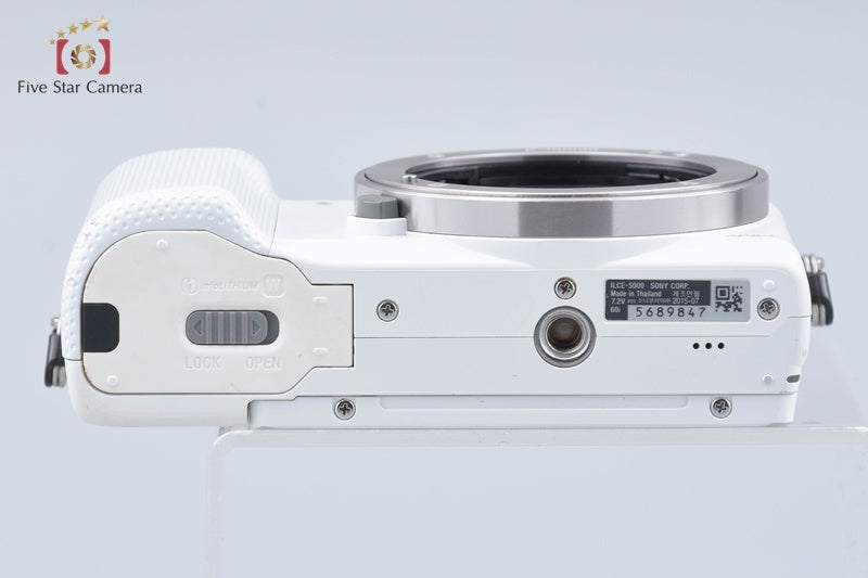 Sony α5000 ILCE-5000 White 20.1 MP Digital Mirrorless Camera International Model