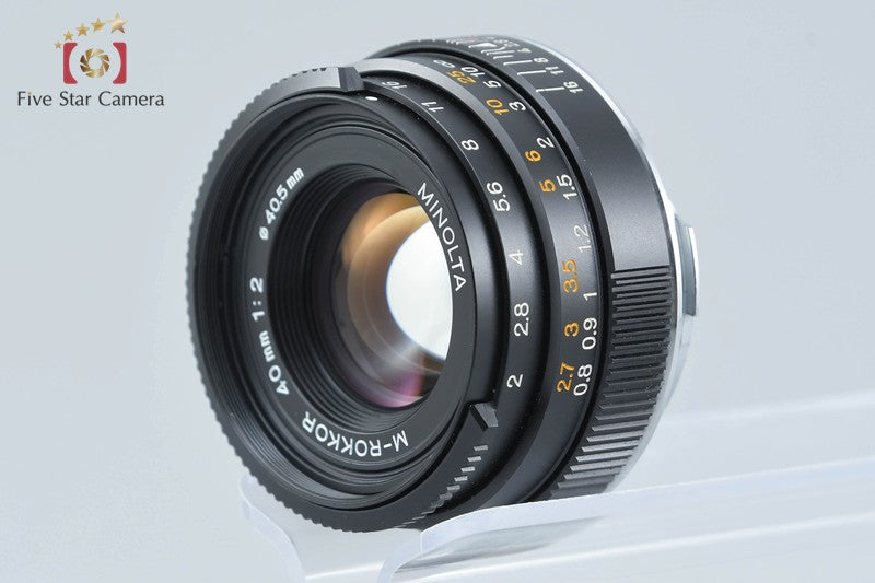 MINOLTA M-ROKKOR 40mm f/2 Leica M Mount Lens