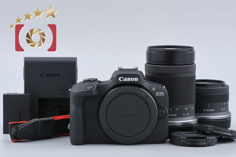 "Count 1,000" Canon EOS R100 24.1 MP Mirrorless Camera 18-45 55-210 Lenses