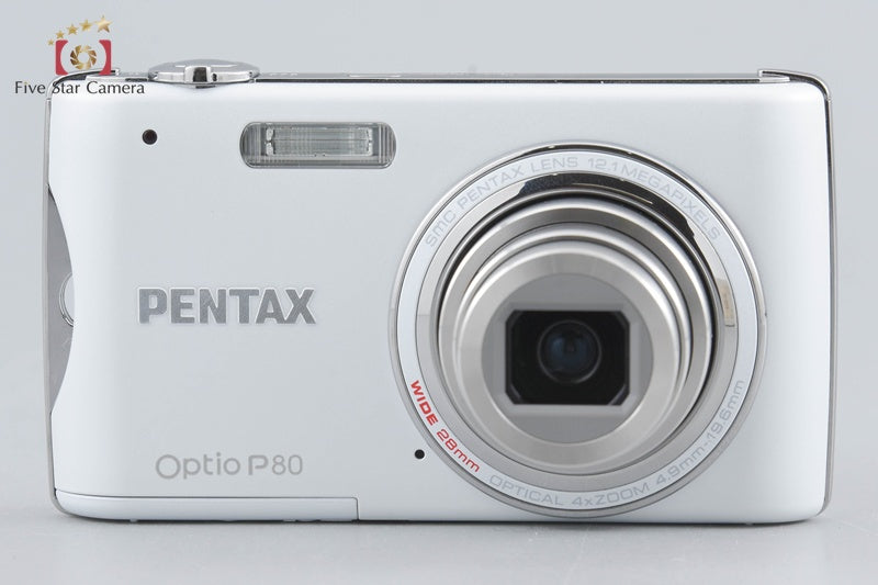 PENTAX Optio P80 White 12.1 MP Digital Camera w/ Box