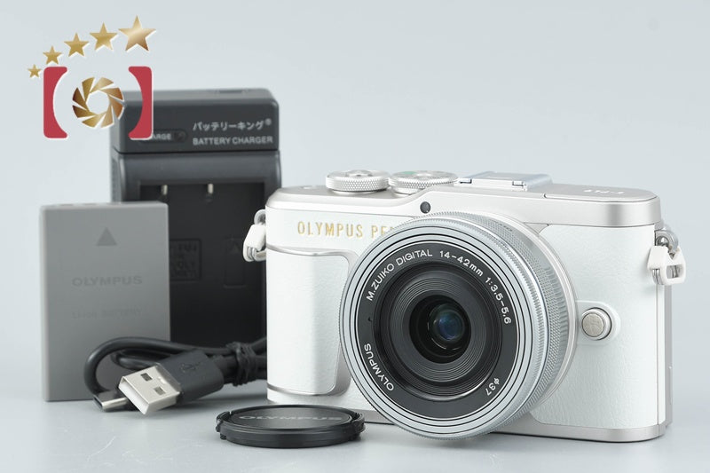 "Shutter count 645" Olympus E-PL9 White 16.1 MP Mirrorless Camera 14-42 Lens