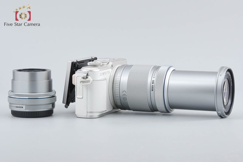 "Count 2,551" Olympus PEN Lite E-PL9 White16.1 MP 14-42 40-150 Lenses
