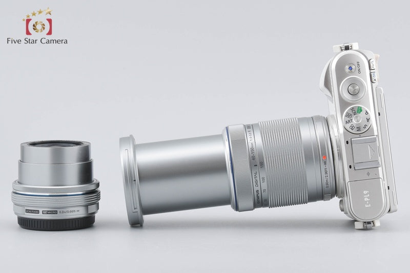 "Count 2,551" Olympus PEN Lite E-PL9 White16.1 MP 14-42 40-150 Lenses