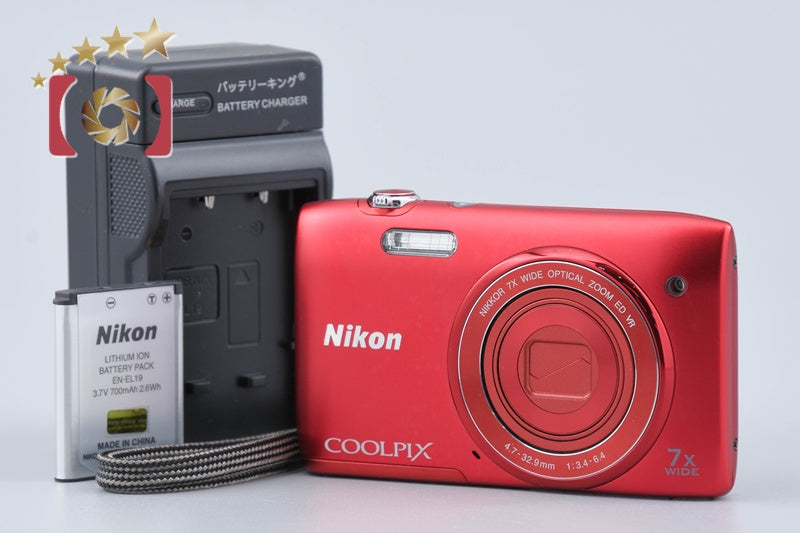 Nikon COOLPIX S3500 Raspberry Red 20.0 MP Digital Camera