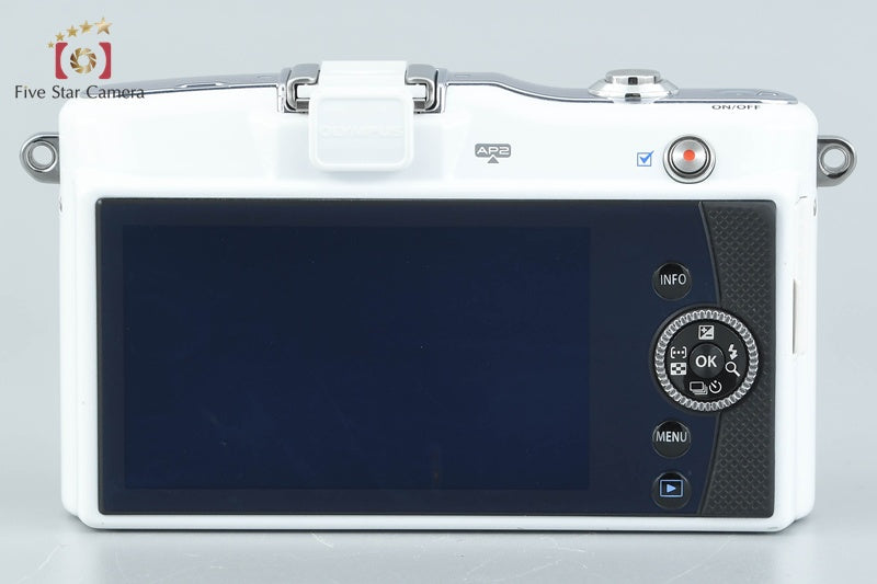 "Count 3,603" Olympus PEN mini E-PM1 White 12.3 MP Digital Mirrorless Camera