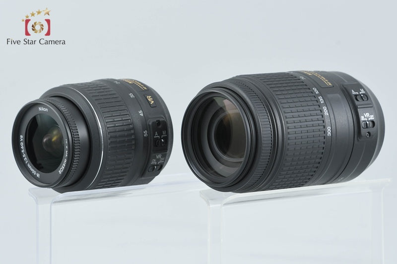 "Shutter count 4,716" Nikon D3100 14.2 MP Digital SLR Camera 18-55 55-300 Lenses