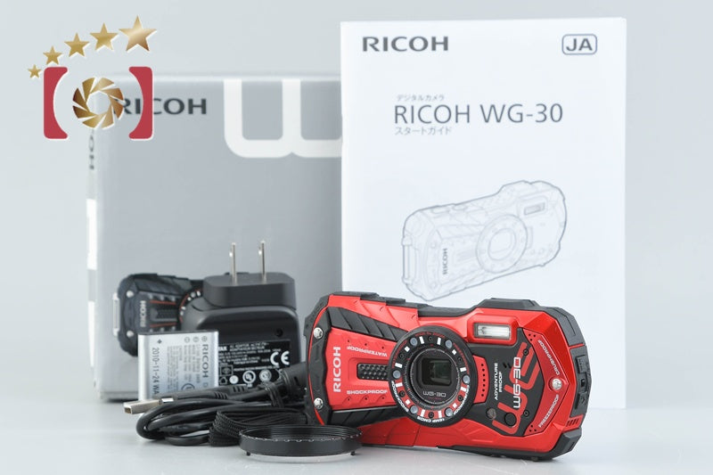 "Count 4" Ricoh PENTAX WG-30 Vermilion Red 16.0 MP Waterproof Action Camera