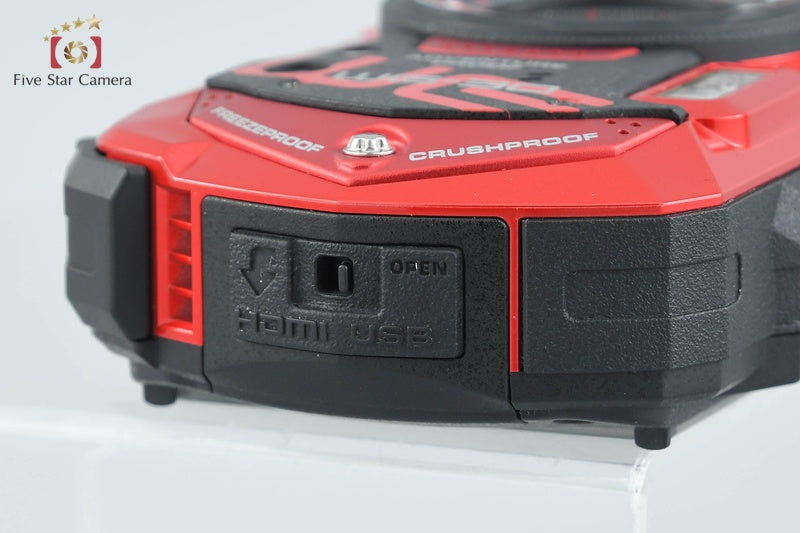 "Count 4" Ricoh PENTAX WG-30 Vermilion Red 16.0 MP Waterproof Action Camera