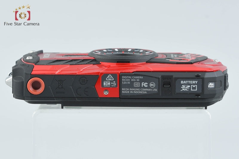 "Count 4" Ricoh PENTAX WG-30 Vermilion Red 16.0 MP Waterproof Action Camera