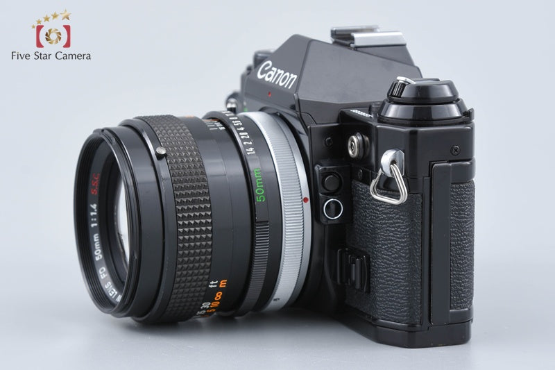 Canon AE-1 PROGRAM Black 35mm SLR Film Camera + FD 50mm f/1.4 S.C.C.