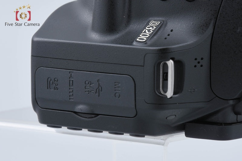 "Shutter count 3,666" Nikon D3200 Black 24.2 MP Digital SLR Camera Body