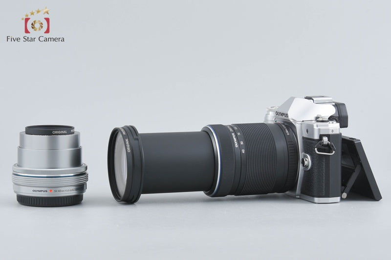 "Count 2,108" Olympus OM-D E-M10 Mark III Silver 16.1MP 14-42 40-150 Lens w/ Box