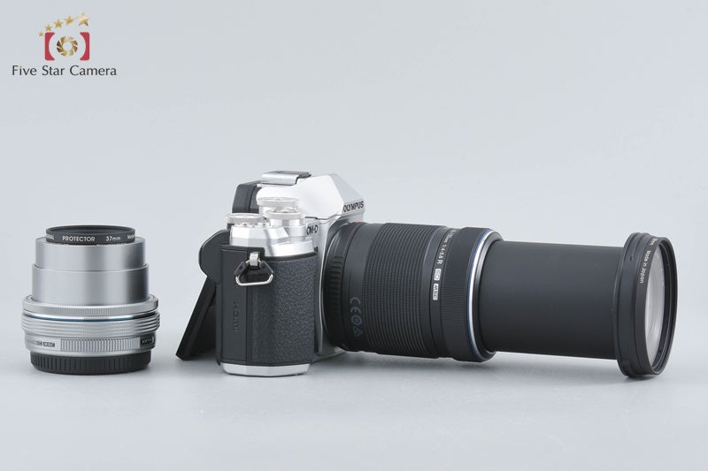 "Count 2,108" Olympus OM-D E-M10 Mark III Silver 16.1MP 14-42 40-150 Lens w/ Box