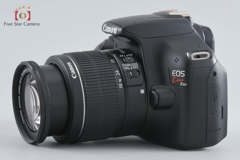 "Count 460" Canon EOS Kiss X50 / Rebel T3 / 1100D Black 12.2 MP 18-55 Lens