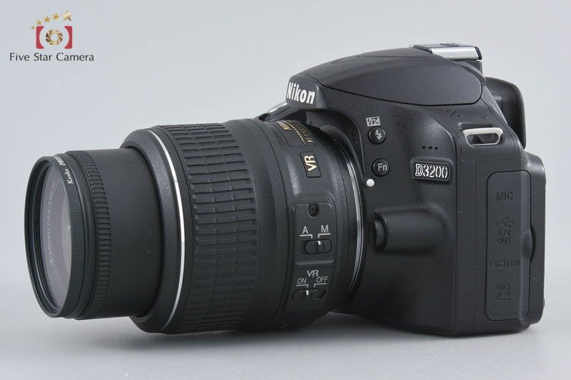 Nikon D3200 Black 24.2 MP DSLR 18-55 VR Lens w/ Box