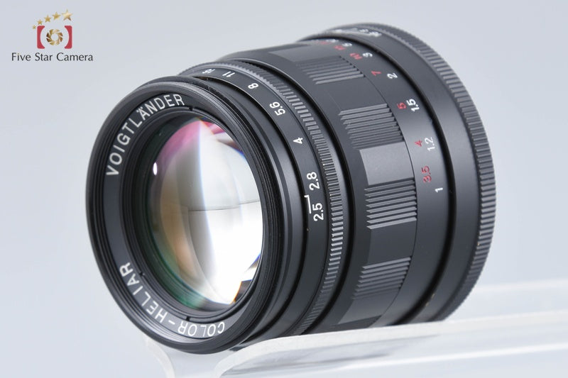 Voigtlander COLOR-HELIAR 75mm f/2.5 MC Black L39 LTM Leica Thread Mount Lens