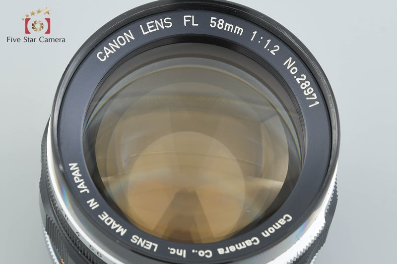 Canon FL 58mm f/1.2 FD Mount Lens