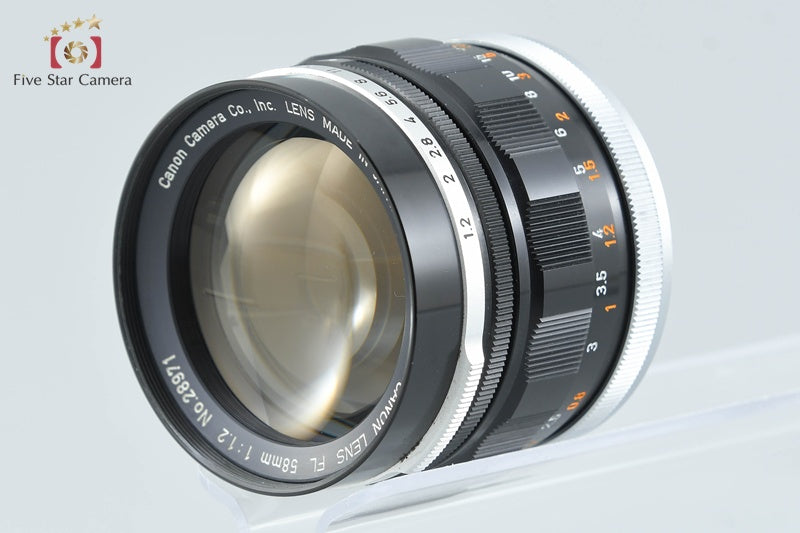 Canon FL 58mm f/1.2 FD Mount Lens